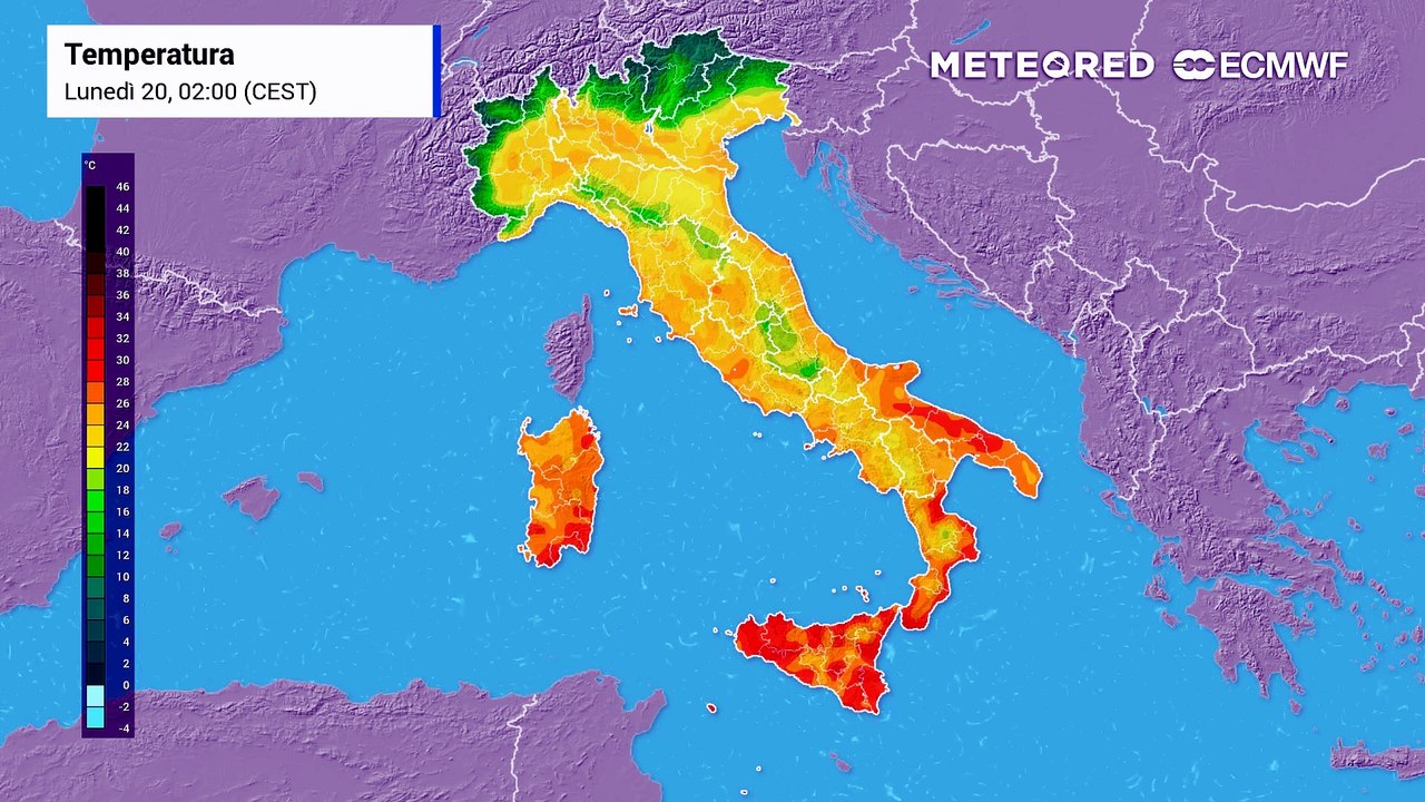 Ancora tanto caldo sull'Italia nella settimana che inizia lunedì 20 luglio 2026