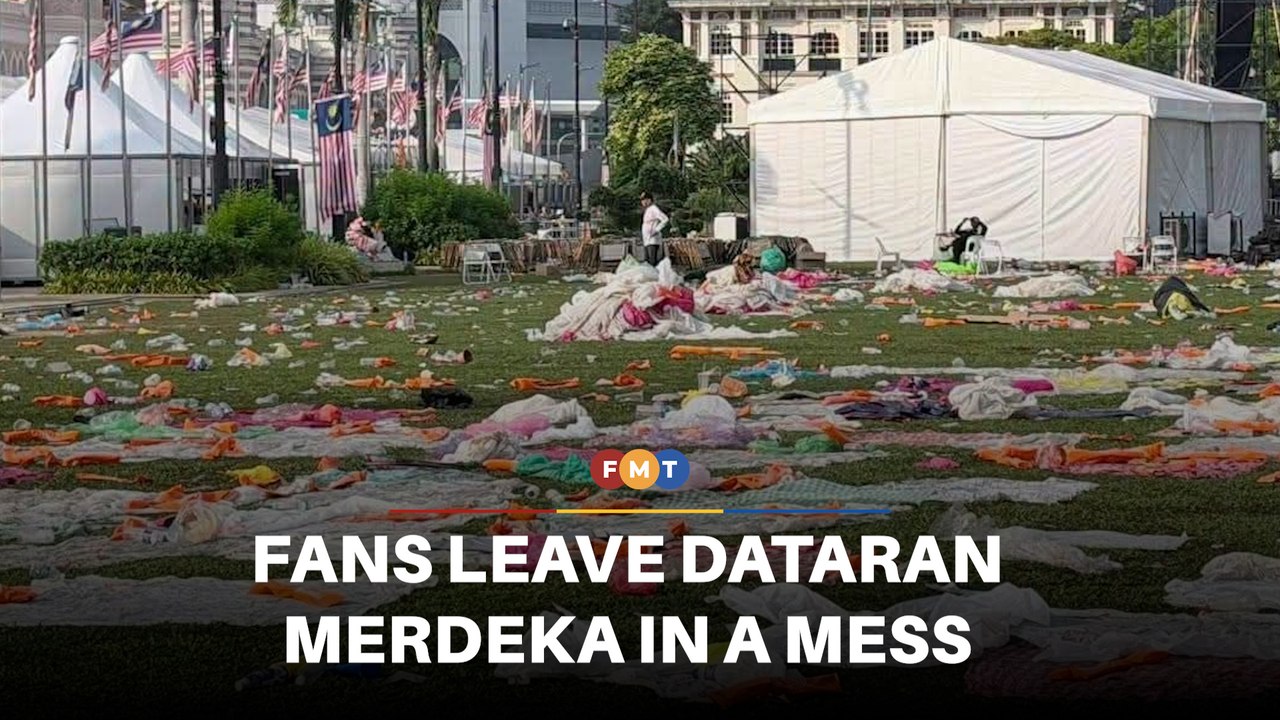 Dataran Merdeka left strewn with garbage after World Cup final watch party