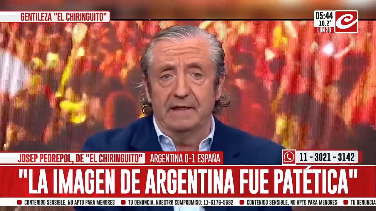 "La imagen de Argentina hoy fue patética, de un equipo pequeño""