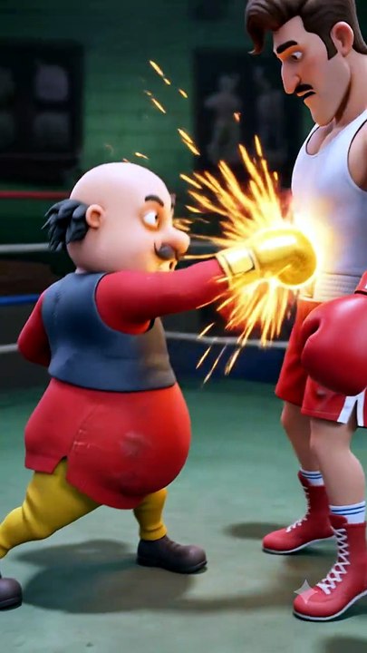 Motu Patlu fight video #motu boxer motu Cortoon