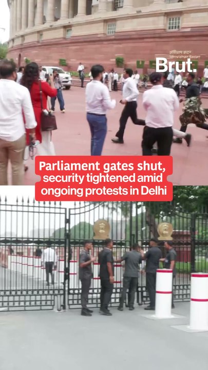 Parliament gates closed amid tightened security measures in Delhi