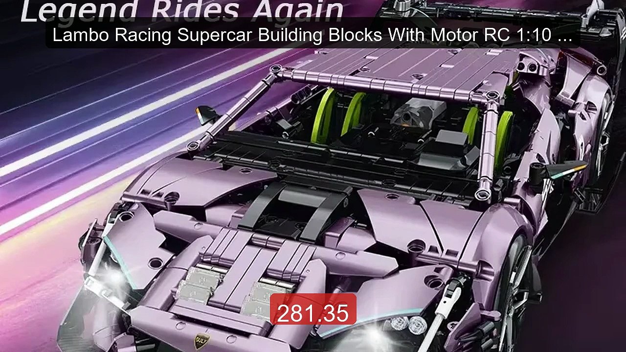 Lambo Racing Supercar Building Blocks With Motor RC 1:10 Spee... -- Amazing Value 2026 | Must Have!