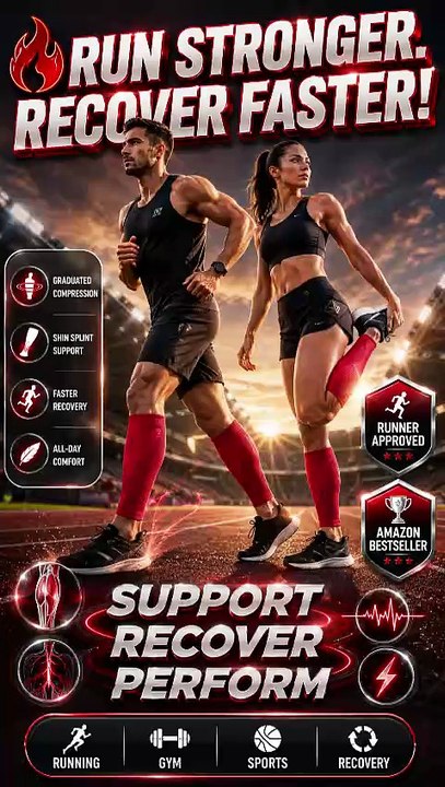 BLITZU Calf Compression Sleeves for Men & Women...