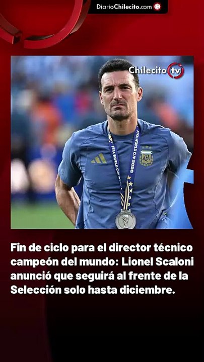 Fin de ciclo para el director técnico campeón del mundo: Lionel Scaloni anunció que seguirá al frente de la Selección solo hasta diciembre.