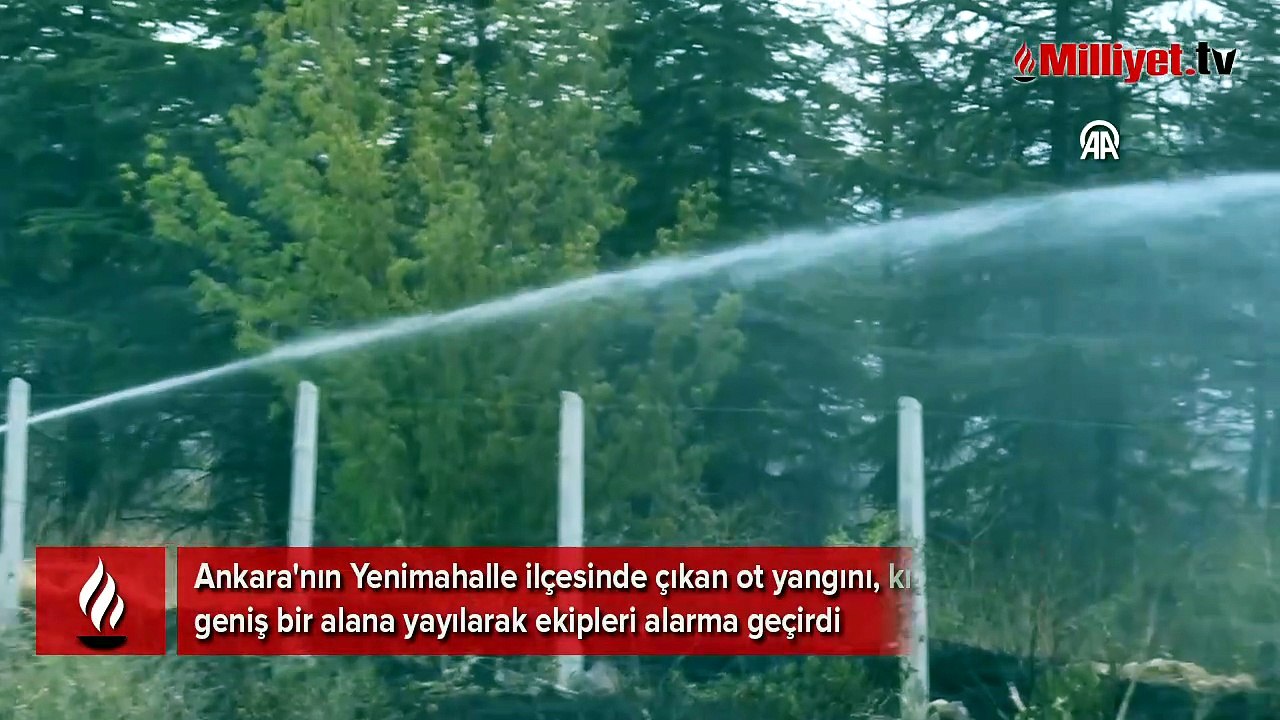 Ankara'da yangın! Alevler akaryakıt istasyonuna yaklaşınca alarm verildi