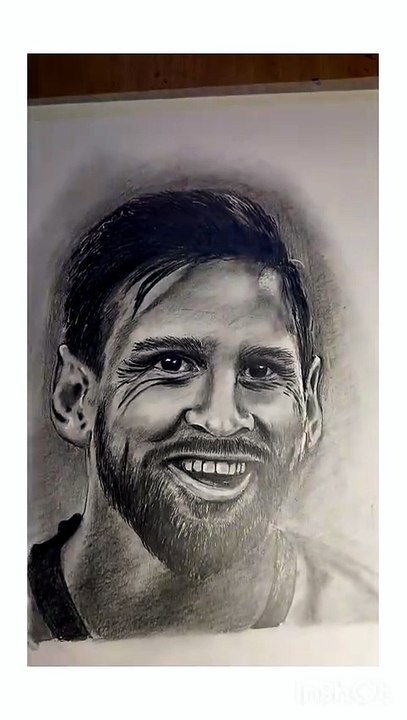 portait messi ,pencil drawing