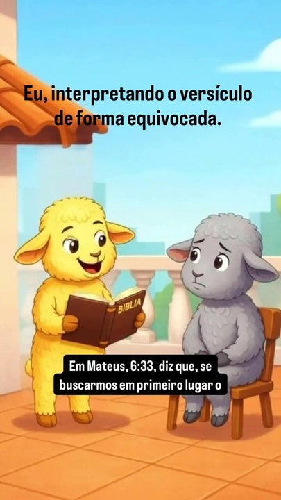Ovelhinha distorcendo o versículo