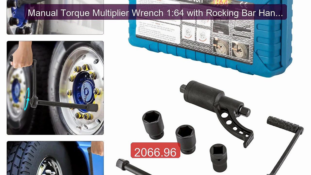 Manual Torque Multiplier Wrench 1:64 with Rocki...