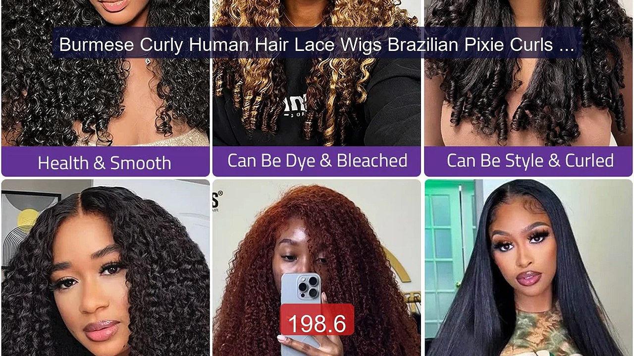 Burmese Curly Human Hair Lace Wigs Brazilian Pixie Curls 13x6 HD T... -- Best Deal 2026 | Shop Now!