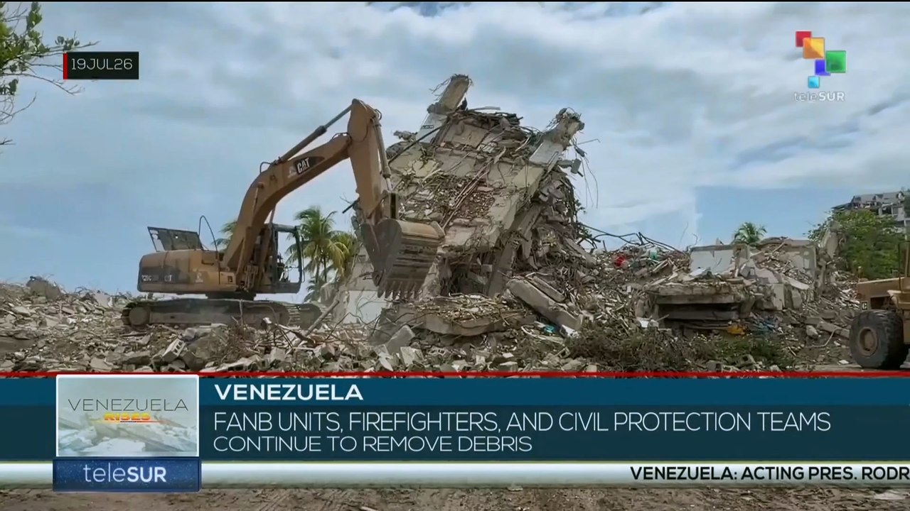 Venezuela | FANB unit, firefighters and civil protection teams remove debris
