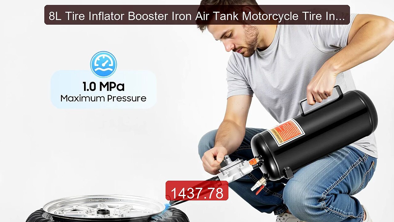 8L Tire Inflator Booster Iron Air Tank Motorcycle Tire Inflati... -- Hot Deal 2026 | Limited Offer!