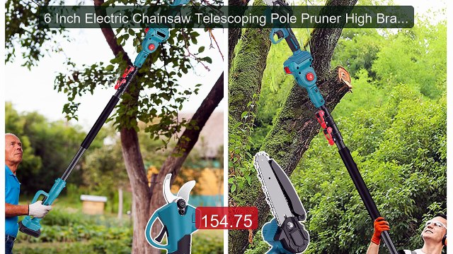 6 Inch Electric Chainsaw Telescoping Pole Pruner High Branch S... Best Buy 2026 | Great Quality!