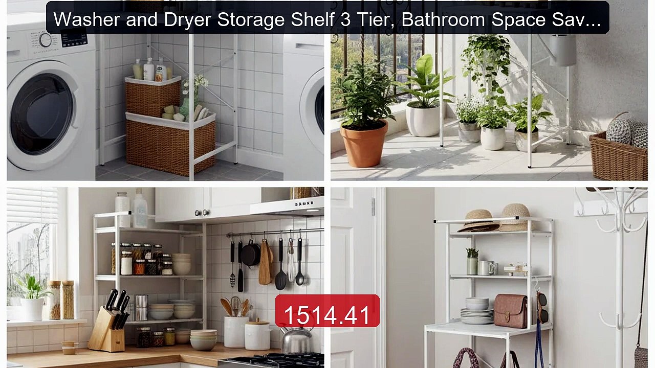 Washer and Dryer Storage Shelf 3 Tier, Bathroom Space Saver... -- Top Pick 2026 | Unbeatable Price!