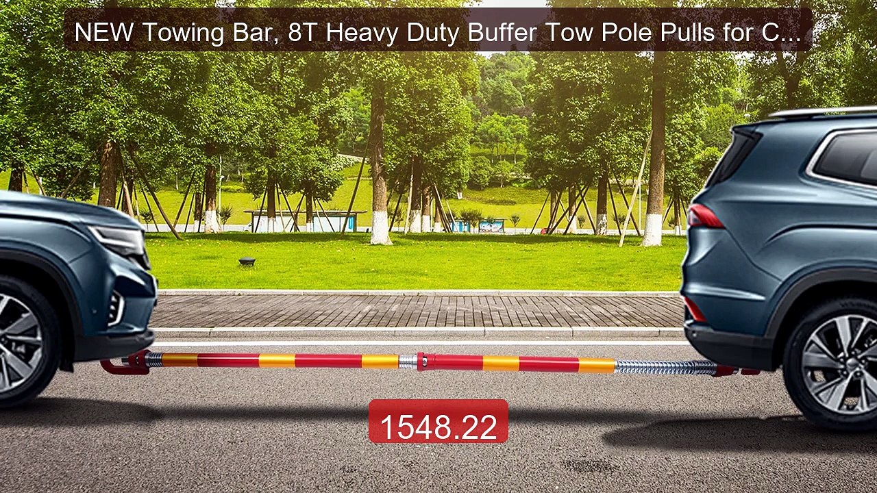 NEW Towing Bar, 8T Heavy Duty Buffer Tow Pole P...