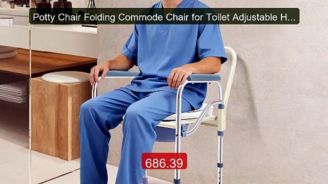 Potty Chair Folding Commode Chair for Toilet Adjustable Height with... Top Rated 2026 | Buy Now!