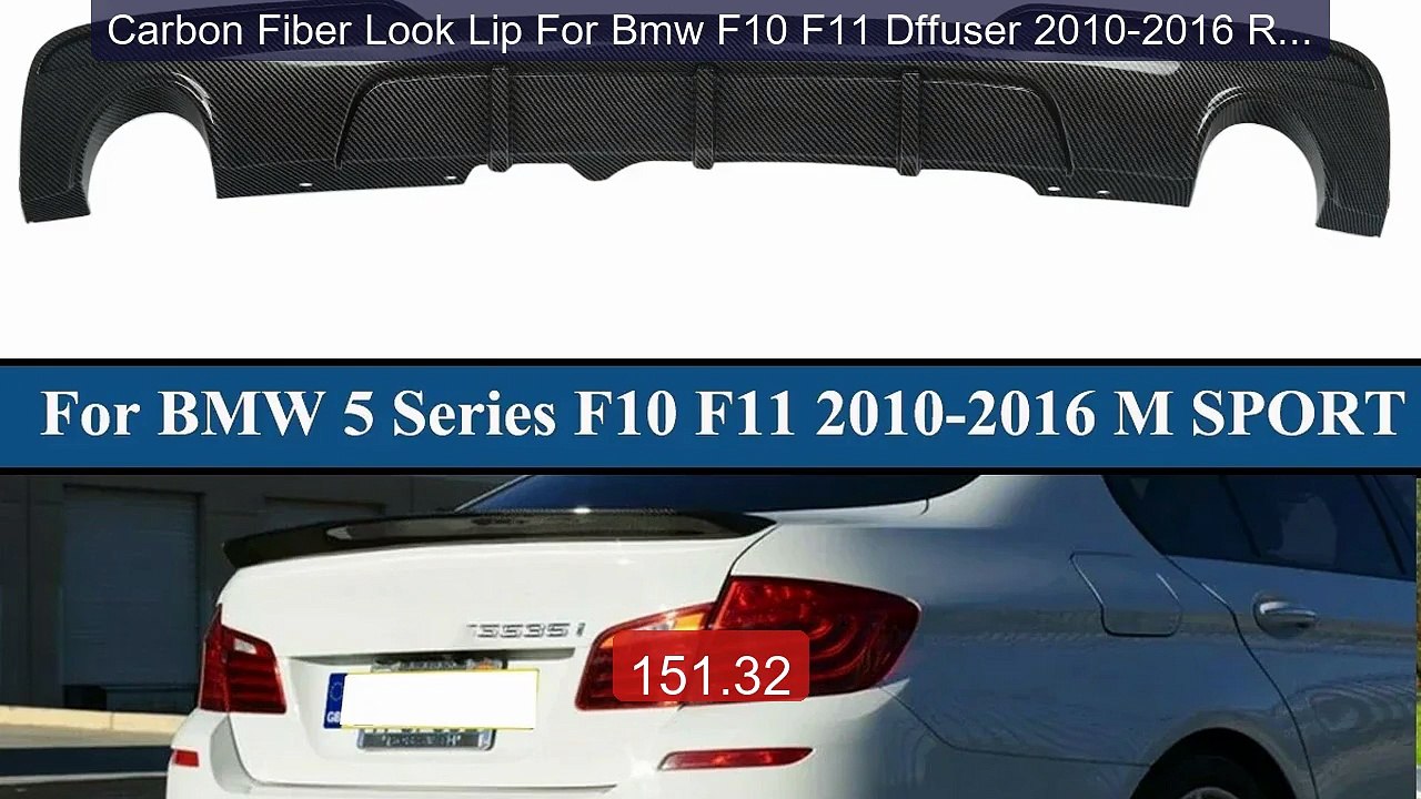 Carbon Fiber Look Lip For Bmw F10 F11 Dffuser 2010-2016 Rear ... -- Amazing Value 2026 | Must Have!