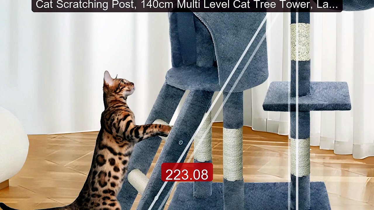 Cat Scratching Post, 140cm Multi Level Cat Tree Tower, Large C... -- Hot Deal 2026 | Limited Offer!