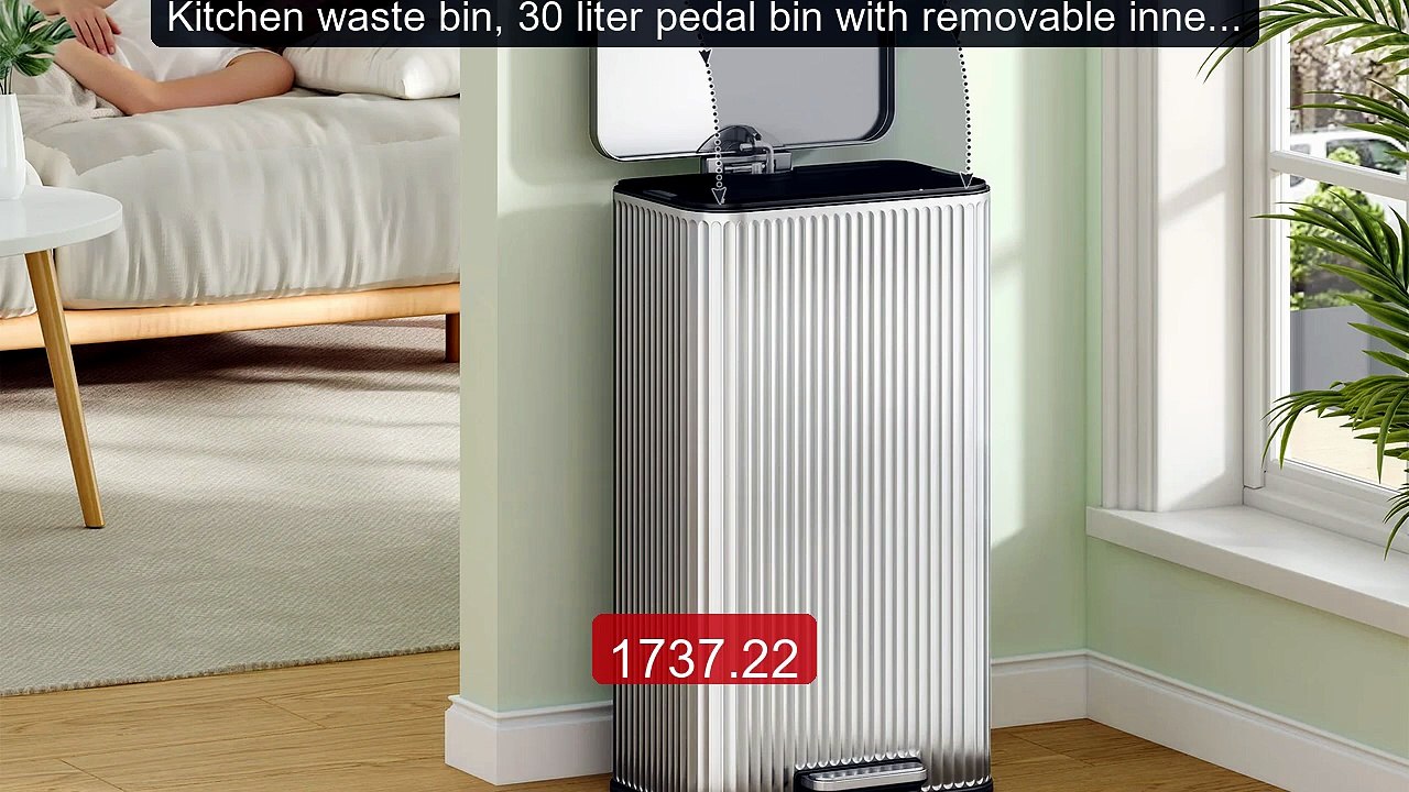 Kitchen waste bin, 30 liter pedal bin with removable inner co... -- Amazing Value 2026 | Must Have!