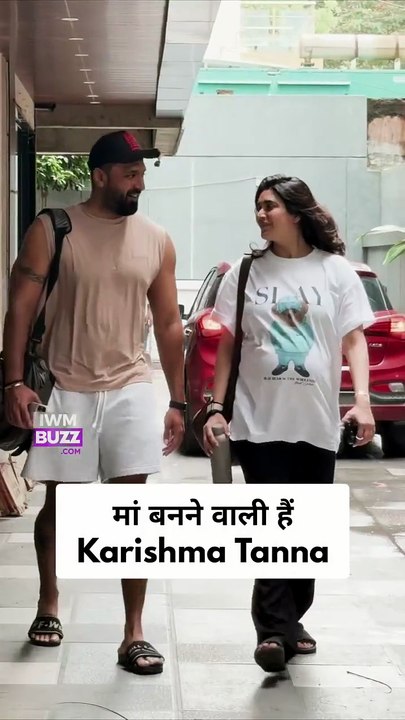 Karishma Tanna steps out post-workout with her husband, who is seen taking extra care of her