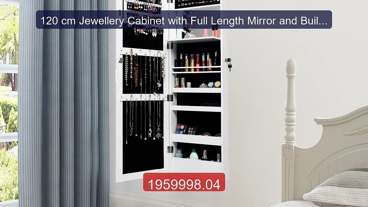 120 cm Jewellery Cabinet with Full Length Mirror and Built-in ... -- Best Buy 2026 | Great Quality!