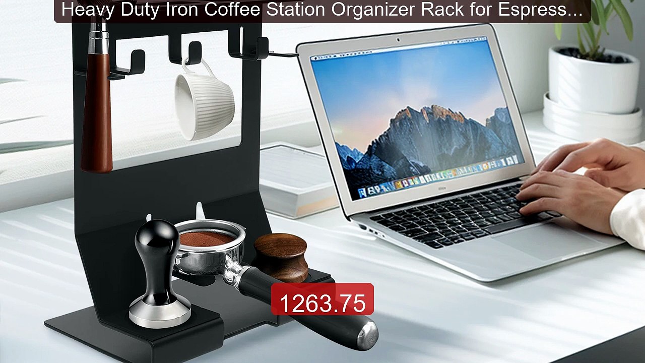 Heavy Duty Iron Coffee Station Organizer Rack for Espresso Tam... -- Best Buy 2026 | Great Quality!