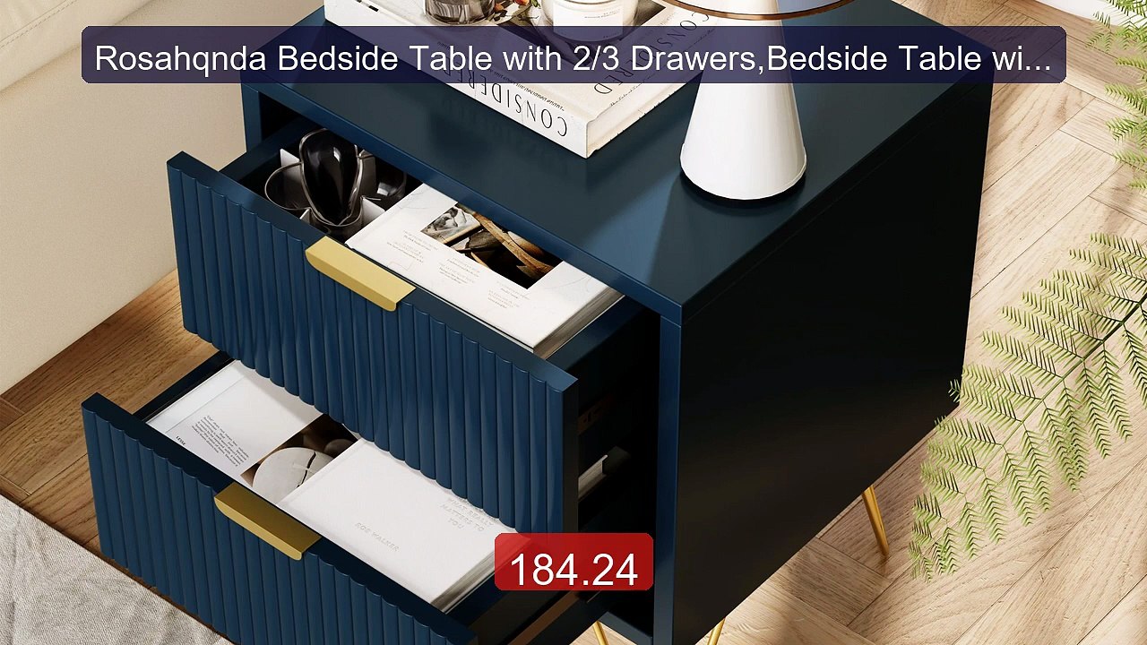 Rosahqnda Bedside Table with 2/3 Drawers,Bedside Table with M... -- Amazing Value 2026 | Must Have!
