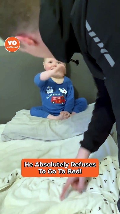 Charming toddler hilariously refuses bedtime with a simple 'No'