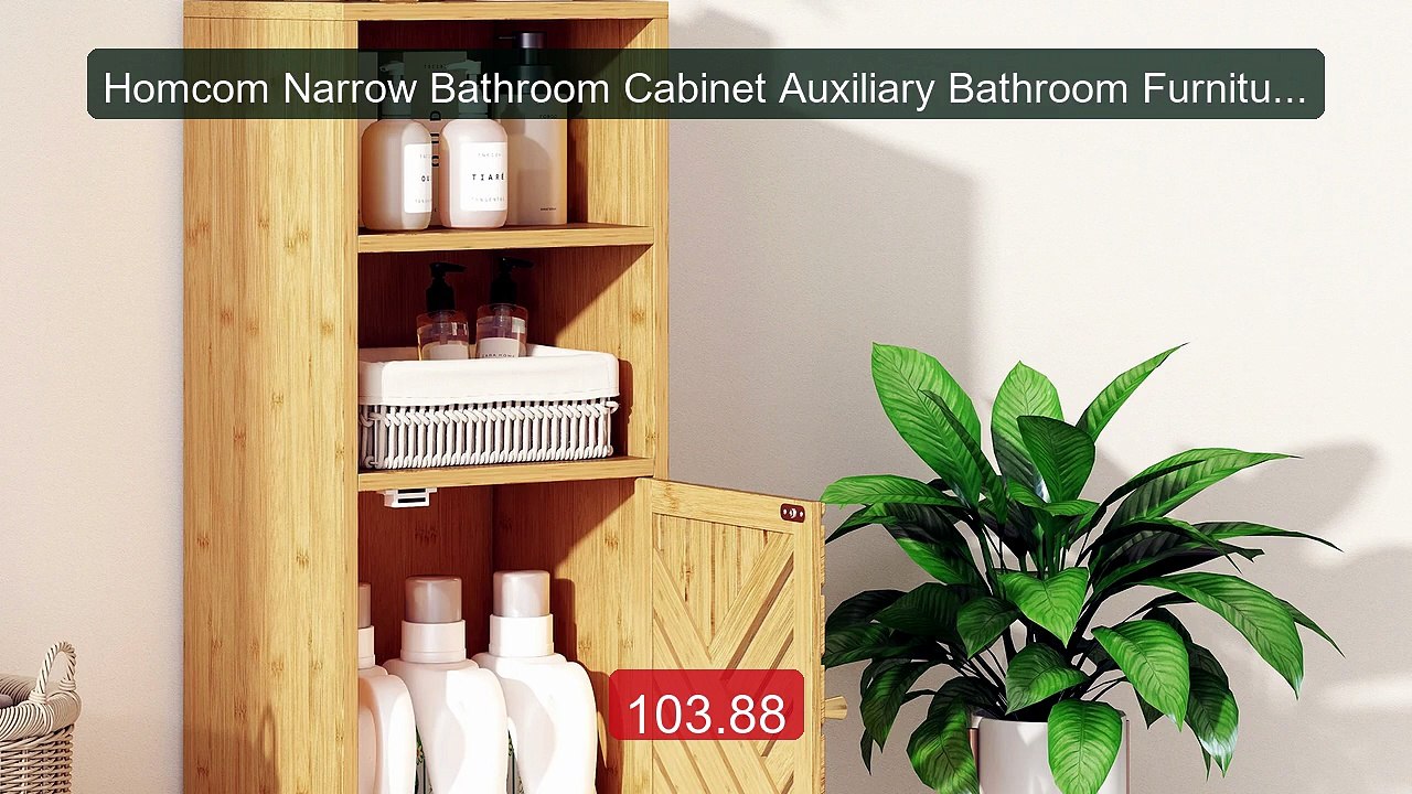 Homcom Narrow Bathroom Cabinet Auxiliary Bathroom Furniture with 2... -- Best Deal 2026 | Shop Now!
