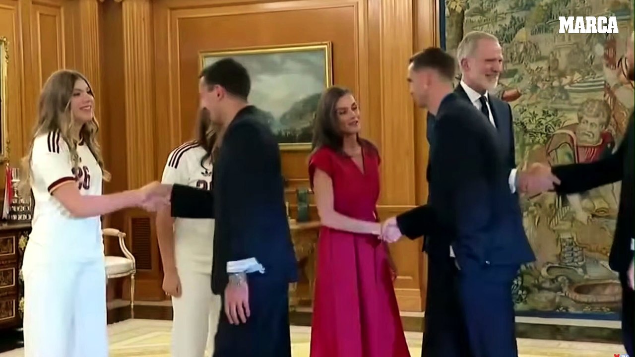 La familia Real recibe a la Selección Nacional de España en el Palacio de la Zarzuela
