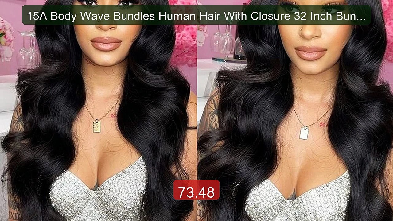 15A Body Wave Bundles Human Hair With Closure 32 Inch Bundles ... -- Best Buy 2026 | Great Quality!
