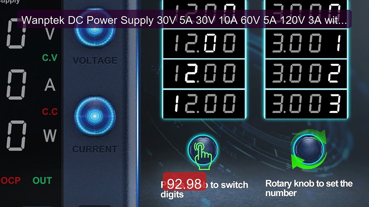 Wanptek DC Power Supply 30V 5A 30V 10A 60V 5A 120V 3A with Sto... -- Best Buy 2026 | Great Quality!