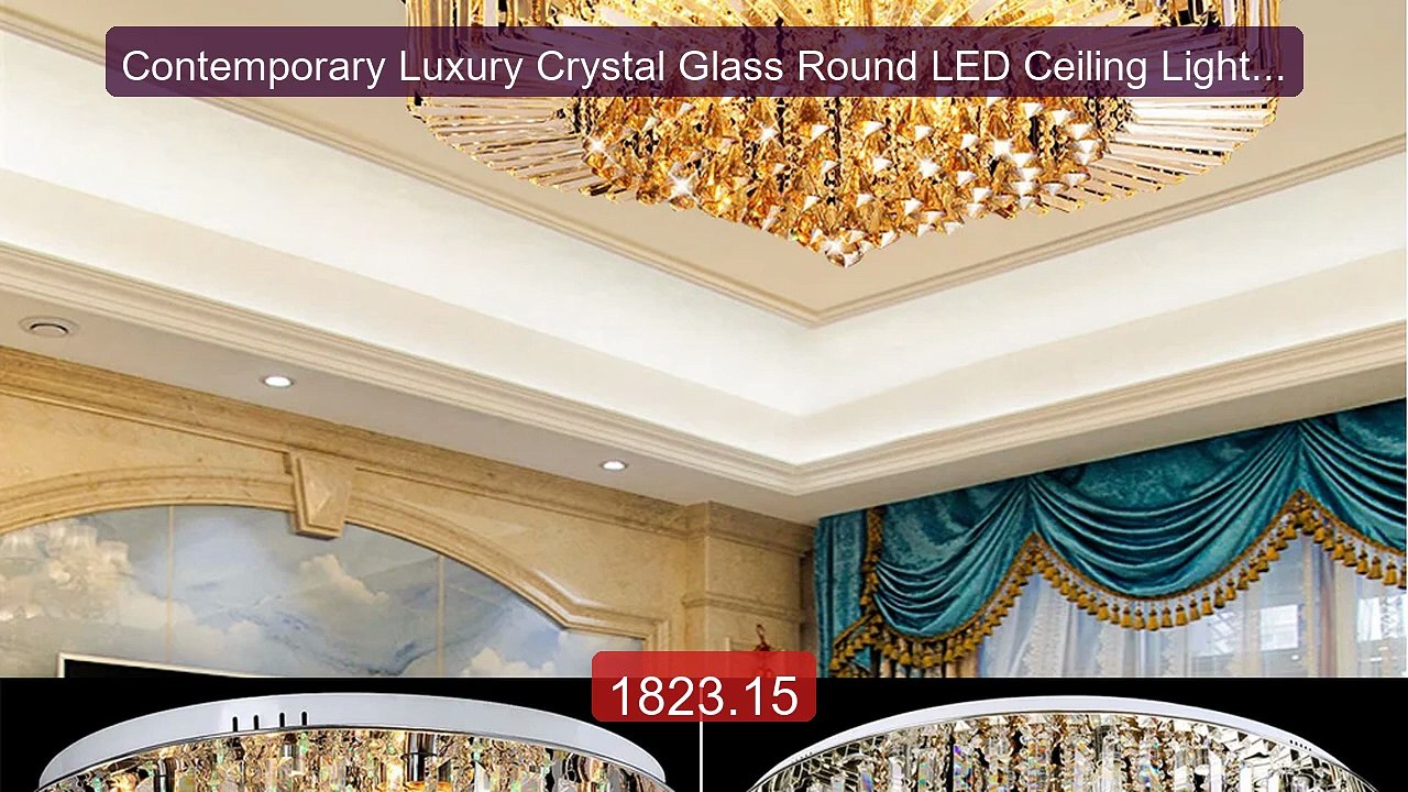 Contemporary Luxury Crystal Glass Round LED Ceiling Light Flu... -- Amazing Value 2026 | Must Have!