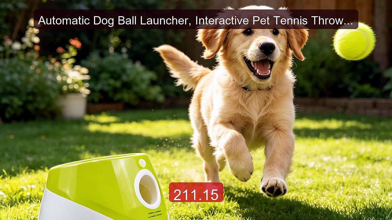 Automatic Dog Ball Launcher, Interactive Pet Tennis Thrower wi... -- Hot Deal 2026 | Limited Offer!