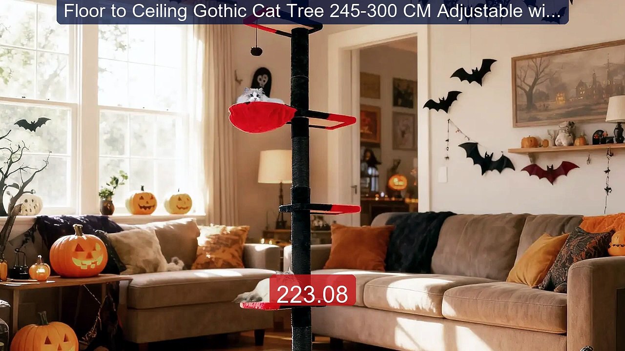 Floor to Ceiling Gothic Cat Tree 245-300 CM Adjustable with... -- Top Pick 2026 | Unbeatable Price!