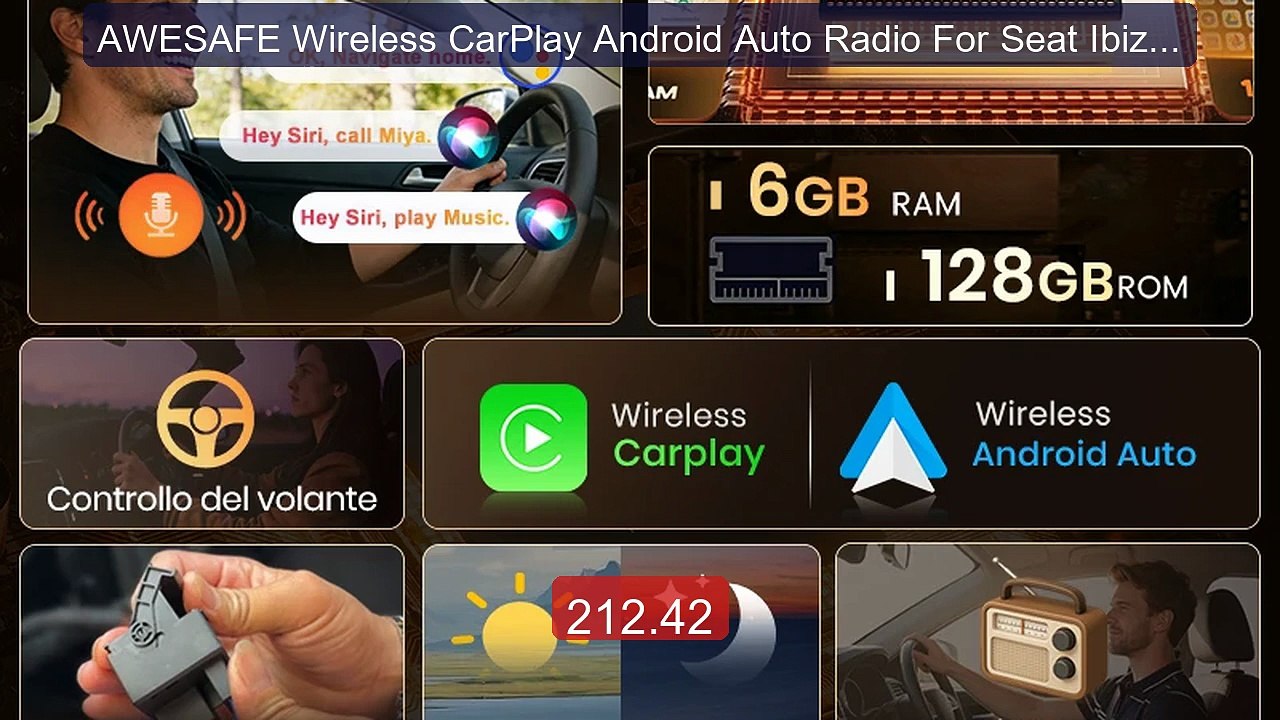 AWESAFE Wireless CarPlay Android Auto Radio For Seat Ibiza ... -- Top Pick 2026 | Unbeatable Price!