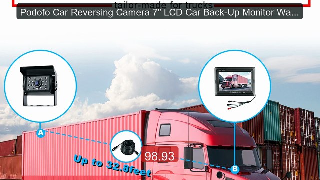 Podofo Car Reversing Camera 7 LCD Car Back-Up Monitor Waterp... Amazing Value 2026 | Must Have!