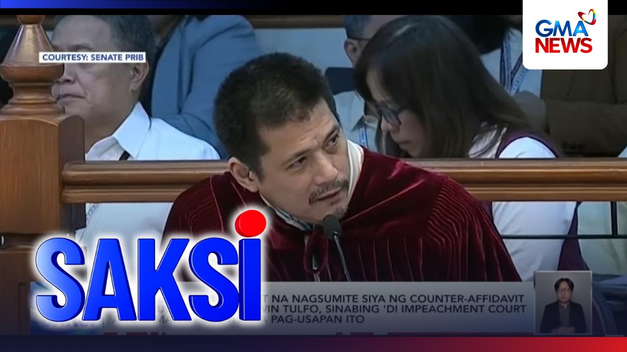 Sen. Robin Padilla, iginiit na nagsumite siya ng counter-affidavit sa Ombudsman; Sen. Erwin Tulfo, sinabing 'di impeachment court ang tamang forum para pag-usapan ito | Saksi