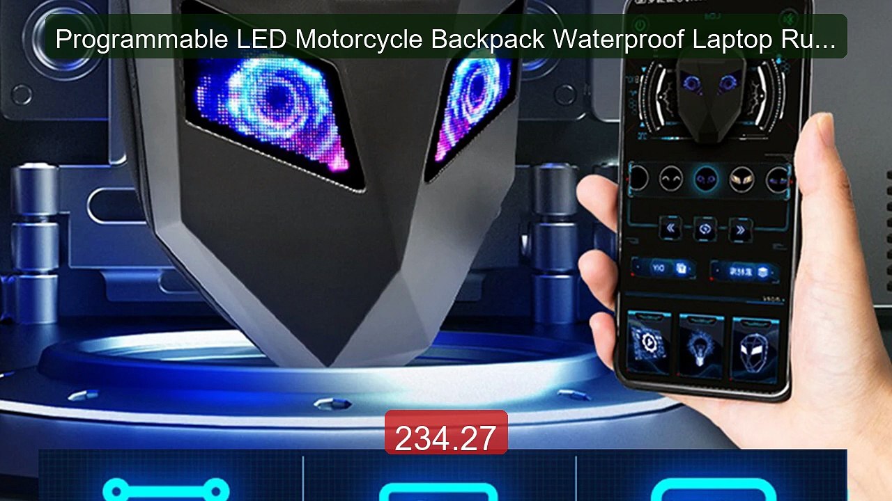 Programmable LED Motorcycle Backpack Waterproof Laptop Rucksac... -- Hot Deal 2026 | Limited Offer!