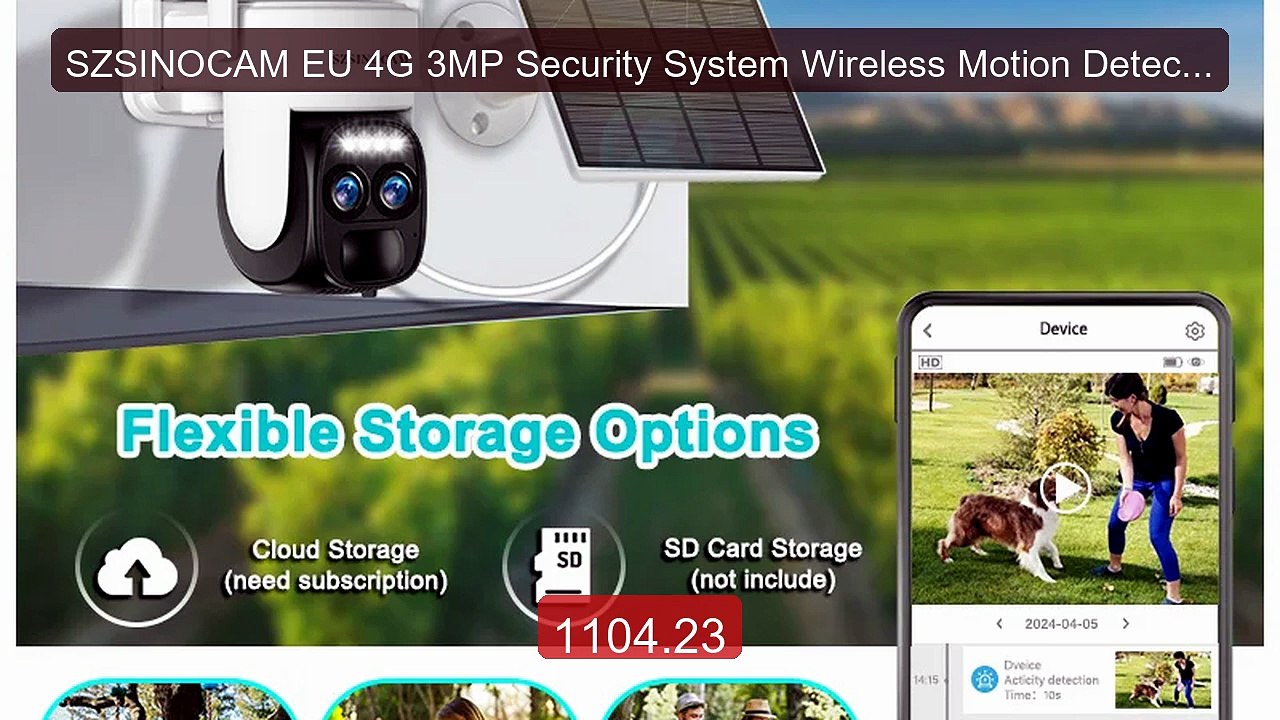 SZSINOCAM EU 4G 3MP Security System Wireless Mo...