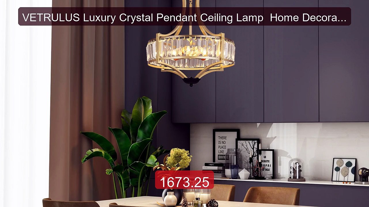VETRULUS Luxury Crystal Pendant Ceiling Lamp  Home Decoration ... -- Hot Deal 2026 | Limited Offer!