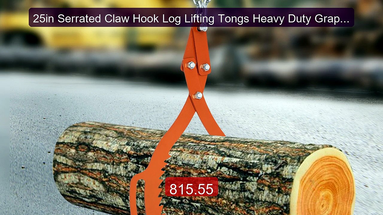 25in Serrated Claw Hook Log Lifting Tongs Heavy Duty Grapple ... -- Amazing Value 2026 | Must Have!
