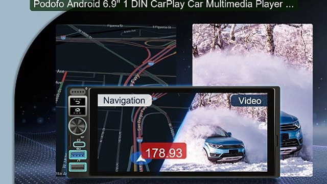 Podofo Android 6.9'' 1 DIN CarPlay Car Multimedia Player Android Au... Top Rated 2026 | Buy Now!