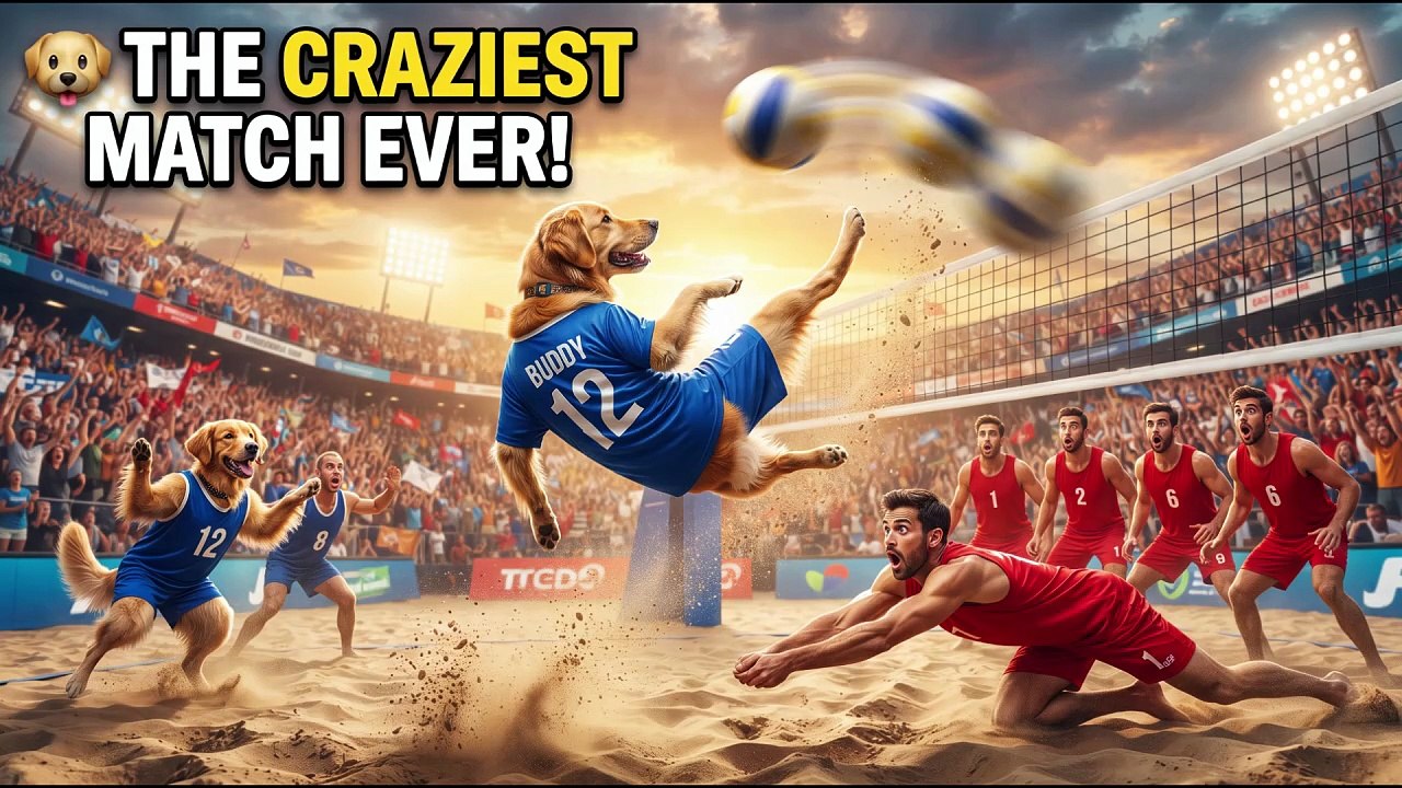 🏐🐶 Dogs vs Humans Volleyball Showdown! The Most Incredible Rally Ever! 🤯 | AI Sports Animation
