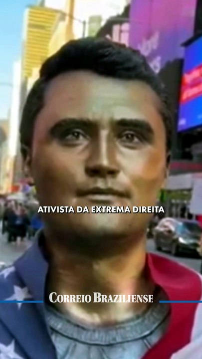 Escultor gasta US$ 100 mil em estátua de Charlie Kirk e busca doações nos EUA