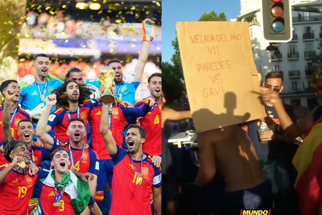 Spain fans troll Argentina with savage Gavi banner after World Cup final brawl