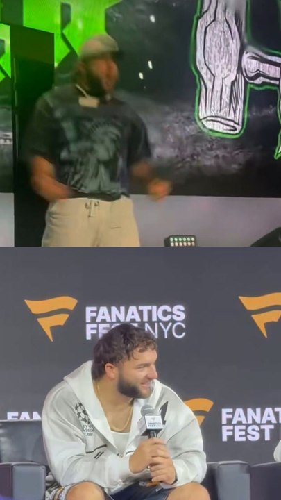 Cam Skattebo addresses his failed backflip at Fanatics Fest