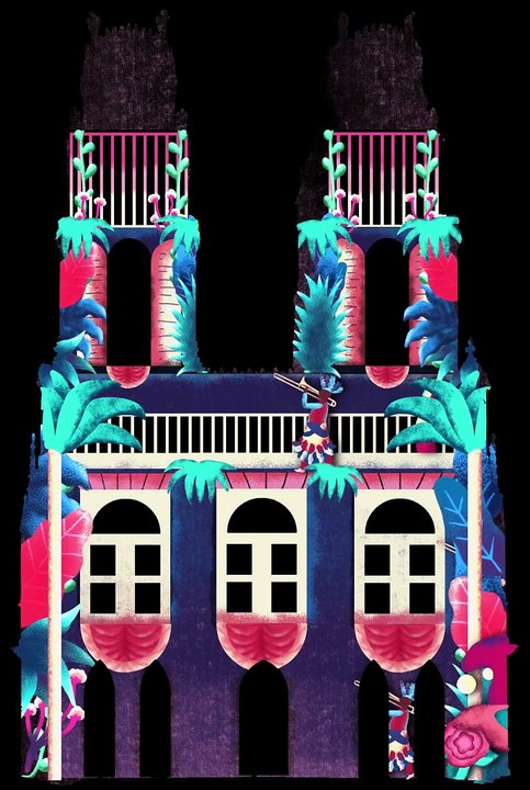 Mappingvideo son et lumière : Orléans et la nouvelle orléans : voyage en couleurs