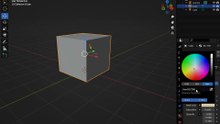 Blender Cube emma age 12 easy add color or render a Room add more items make a render video