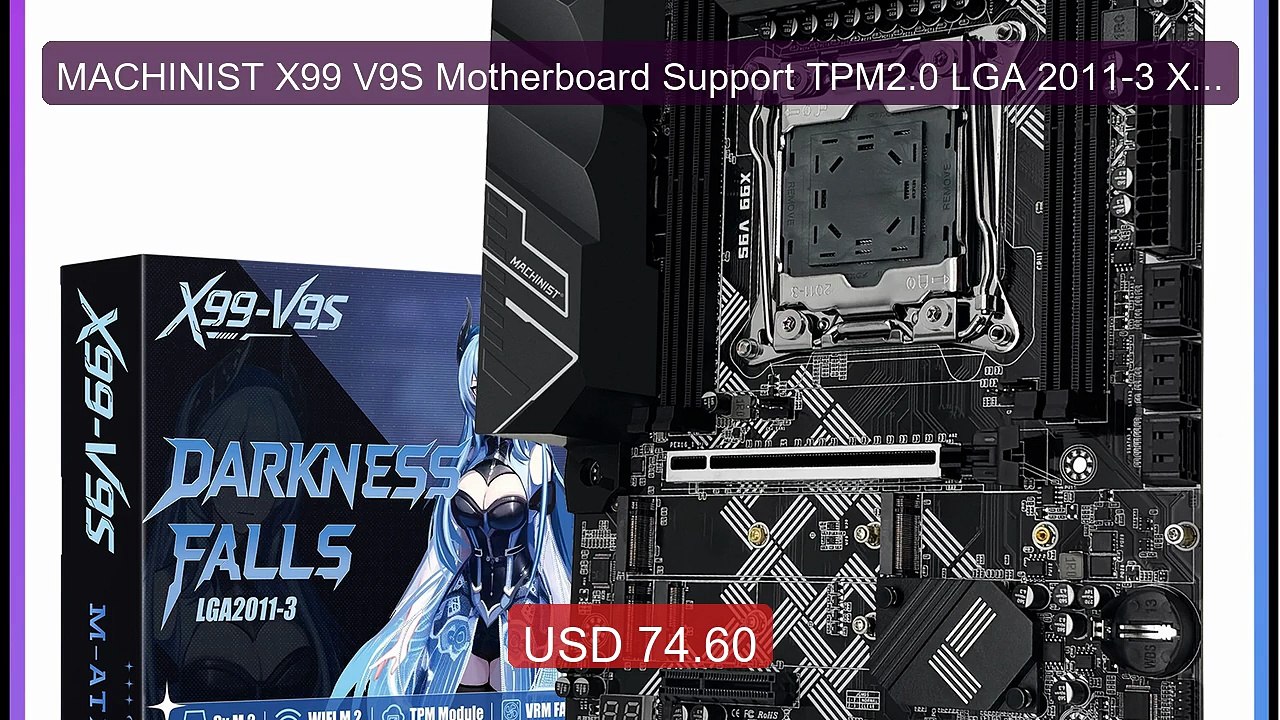 MACHINIST X99 V9S Motherboard Support TPM2.0 LGA 2011-3 Xeon E... -- Hot Deal 2026 | Limited Offer!