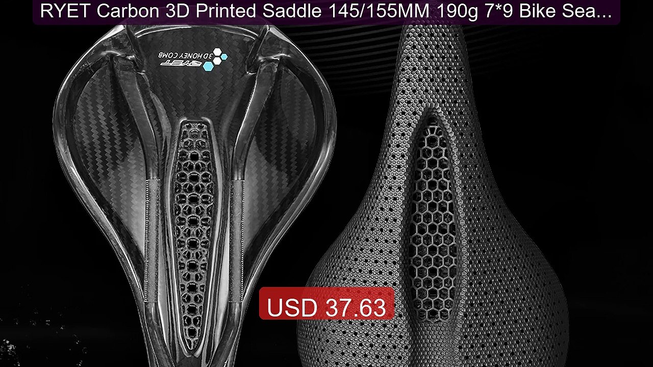 RYET Carbon 3D Printed Saddle 145/155MM 190g 7*9 Bike Seating For M... -- Top Rated 2026 | Buy Now!